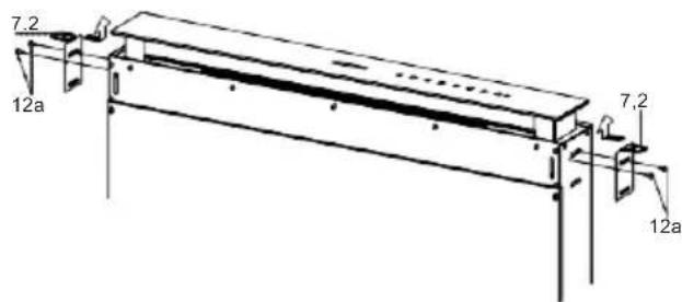 GRUNDIG GEDD 5481 XB - De luifel van de afzuigkap invoeren in het steunoppervlak van bovenaan - 1