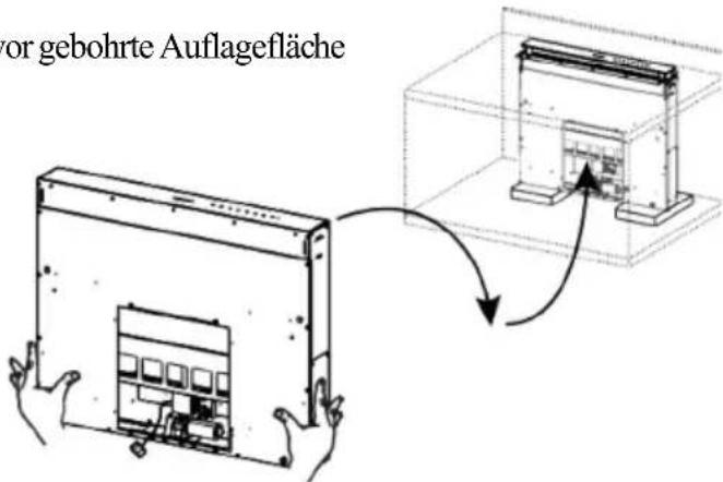 GRUNDIG GEDD 5481 XB - Einsetzen des Haubenkörpers in die Arbeitsplattenmaterial vonunter - 3