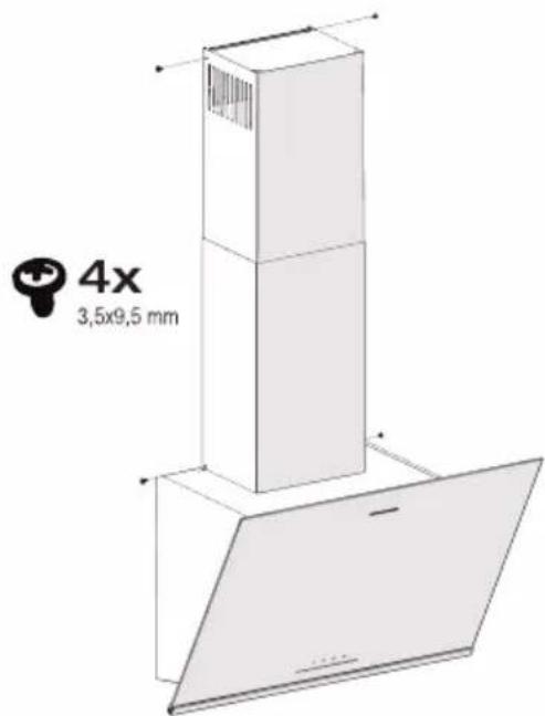 GRUNDIG GDSP5460BC - Установка вытяжки на дымоход - 1