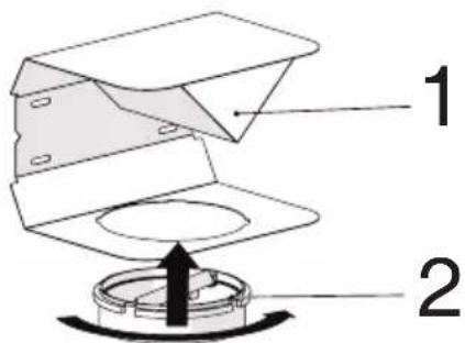 GRUNDIG GDSP5460BC - Instalación del deflector de aire - 2