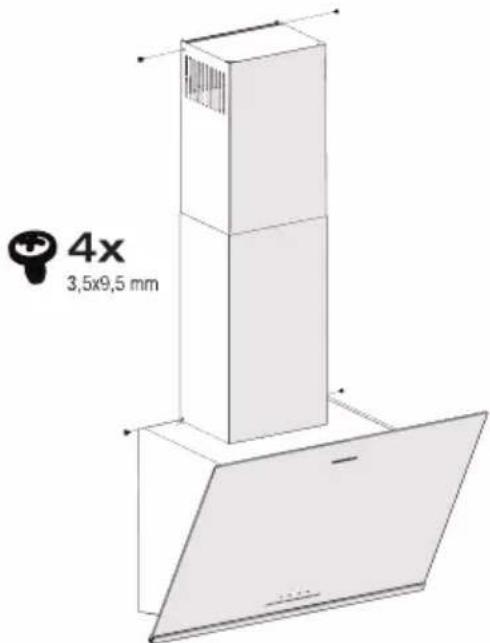 GRUNDIG GDSP5460BC - Einbau der Abzugshaube in den Abluftkanal - 1