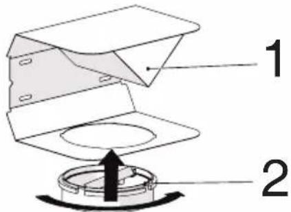 GRUNDIG GDSP5460BC - Instalarea deflectorului de aer - 2