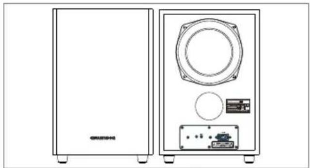GRUNDIG GSB 910 SW - Connexion au caisson de basse - 1