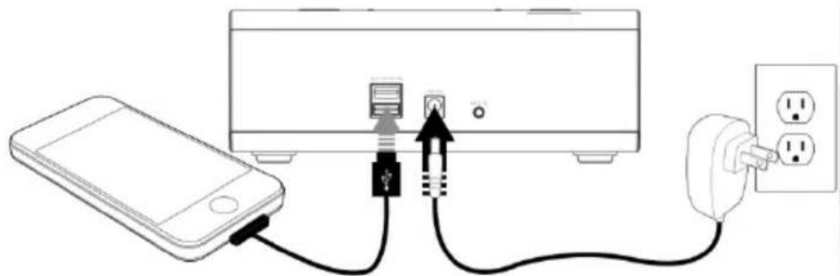 LENCO CR580BK - Deux ports de charge USB - 1