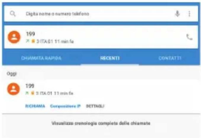 Trevi TAB 7 3G S - Visualizzazione della cronologia delle chiamate - 1