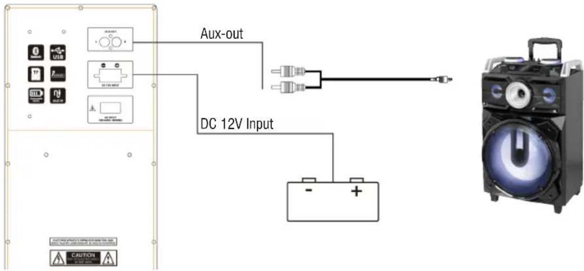 Aux-out DC 12V Input - +