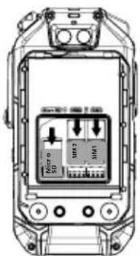 RugGear RG725 - Battery Installation and Removal; Nano-SIM Card and Micro SD Card Installation - 2