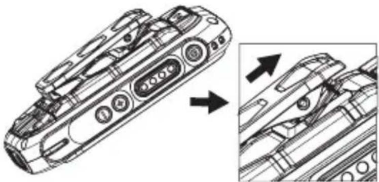 RugGear RG360 - Anbringen und Entfernen des Gurtelclips - 1