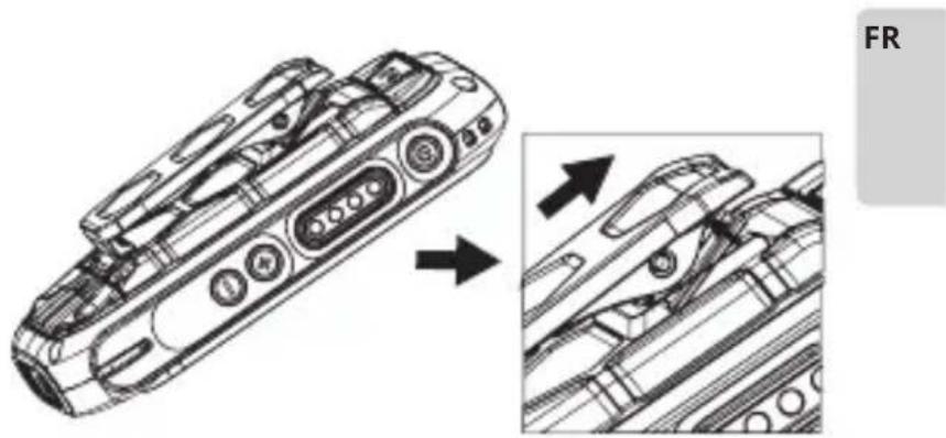 RugGear RG360 - 7.2.Installer et retirer le clip de ceinture - 1