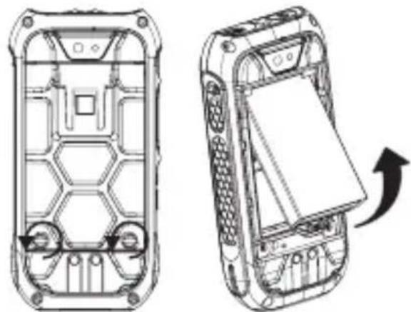 RugGear RG360 - Inserting the battery/ the Micro SIM card and Micro SD card - 1