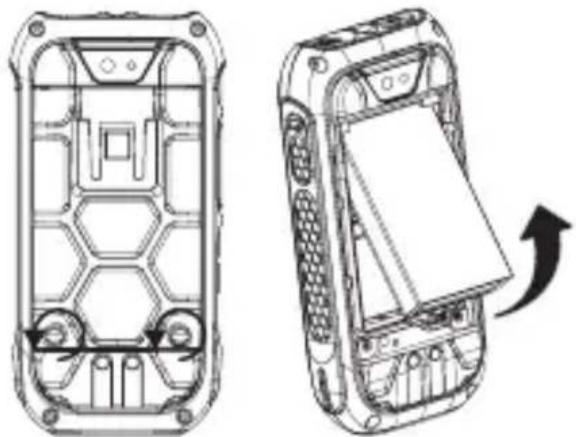 RugGear RG360 - yctaHOBka 6aTapen/yctaHOBka KapT Micro SIM n Micro SD - 1