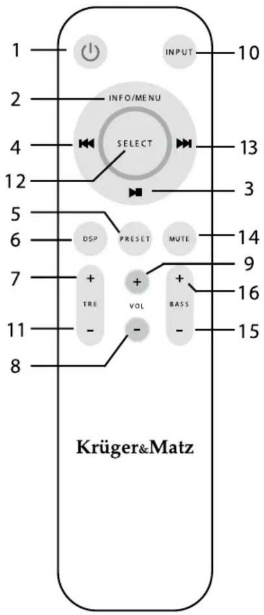 Krüger&Matz KM0505 - TÉLÉCOMMANDE - 1