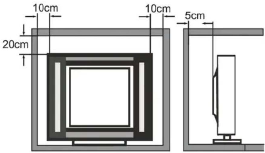 Krüger&Matz KM0255UHD - Minimale afmetingen bij installmentie - 1