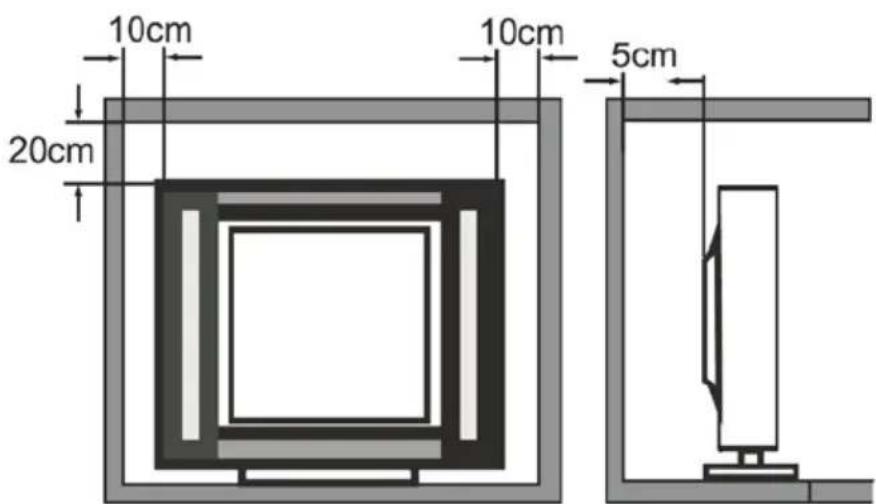 Krüger&Matz KM0255UHD - Minimalne odlegosci przy instalacji - 1