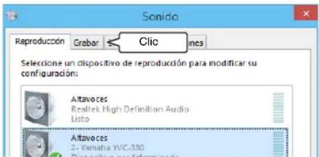 YAMAHA YVC330 - Seleccionar la pestaña "Grabar". - 1