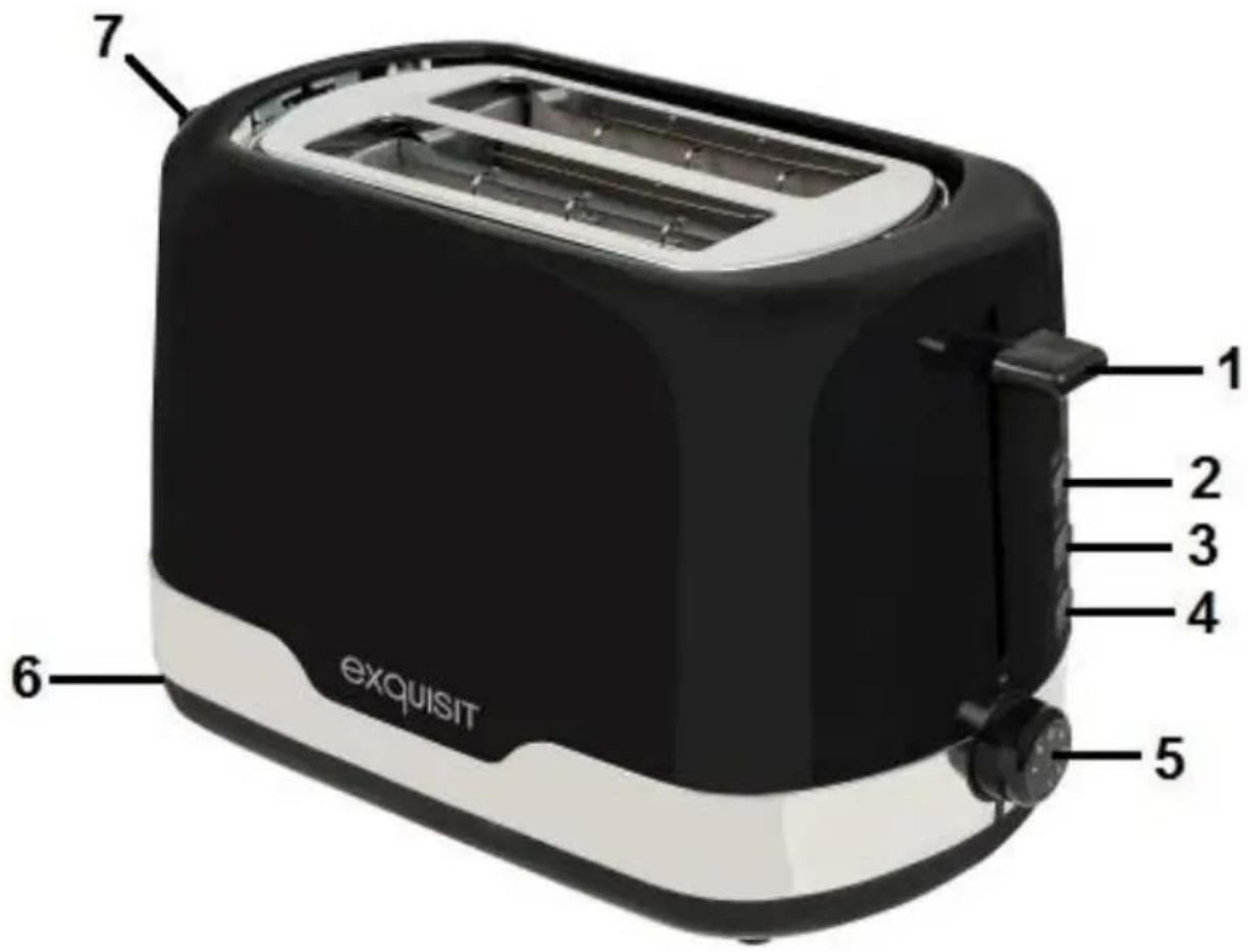 Exquisit TA 6101 swi - Broodrooster - 2
