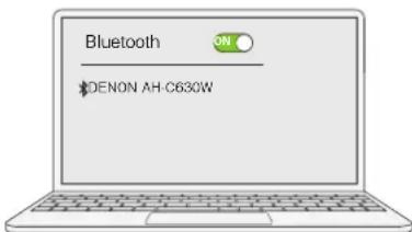 DENON AHC630W - Dans la liste des appareils affichée sur le périphérique Bluetooth auquel vous VOULEZ vous connecter, CHOISSEZ "DENON AH-C630W". - 1