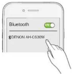 DENON AHC630W - Sélectionnez “DENON AH-C630W” à partir de la liste des appareils affichés à l'écran de votre dispositif bluetooth. - 1