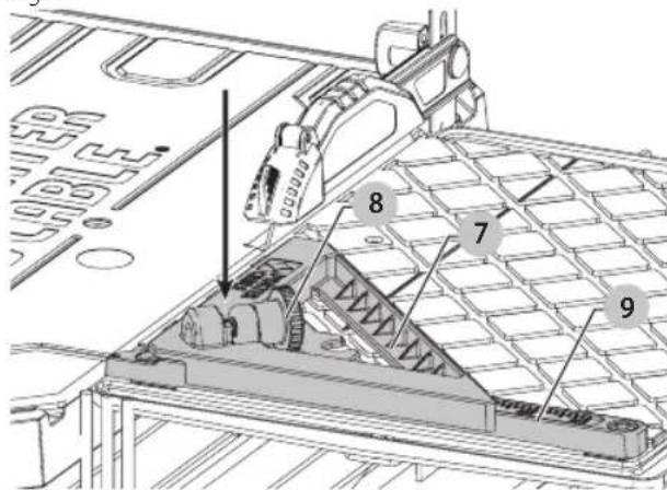 Porter-Cable PCE980 - Pour fixer le guide de bord (Fig. J) - 1