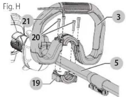 DEWALT DCST925 - Attaching the Auxiliary Handle (Fig. A, H) - 1