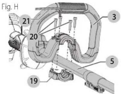 DEWALT DCST925 - Fixer la poignée auxiliaire (Fig. A, H) - 1
