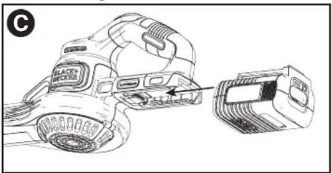 BLACK & DECKER LSW40 - • TO REMOVE BATTERY PACK: - 1