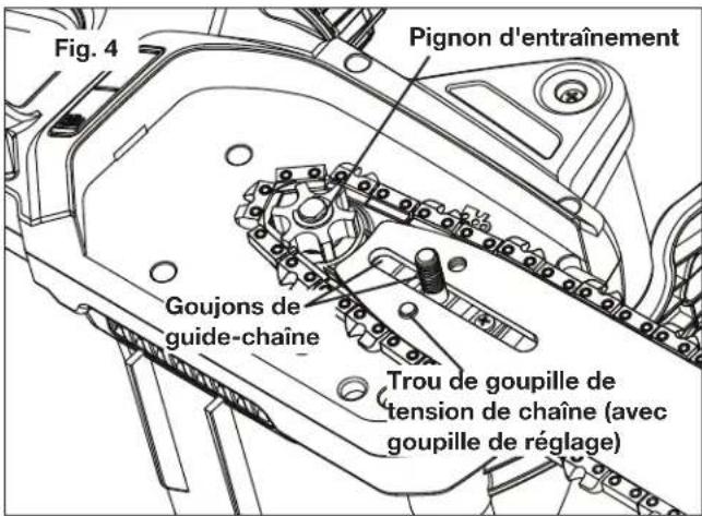 Sun Joe SWJ599E - Pose du guide-chaîne et de la chaîne - 4