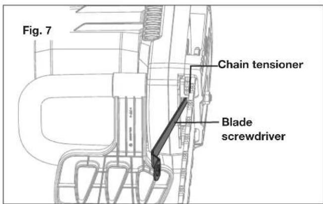 Sun Joe SWJ599E - Installing the Guide Bar + Chain - 7