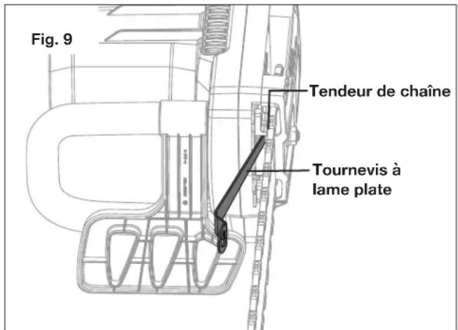 Sun Joe SWJ599E - Réglage de la tension de chaîne - 1