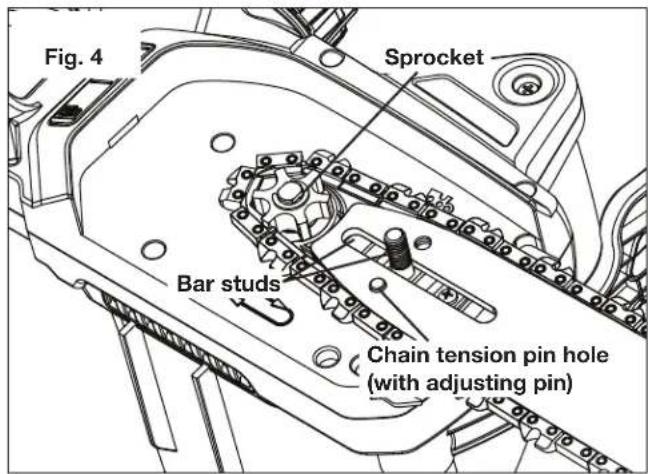 Sun Joe SWJ599E - Installing the Guide Bar + Chain - 4