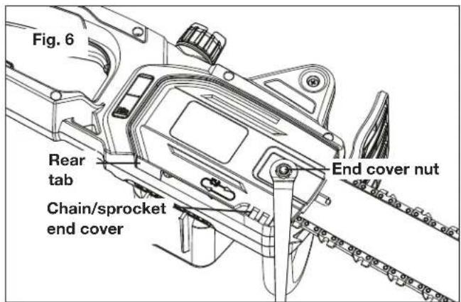 Sun Joe SWJ599E - Installing the Guide Bar + Chain - 6