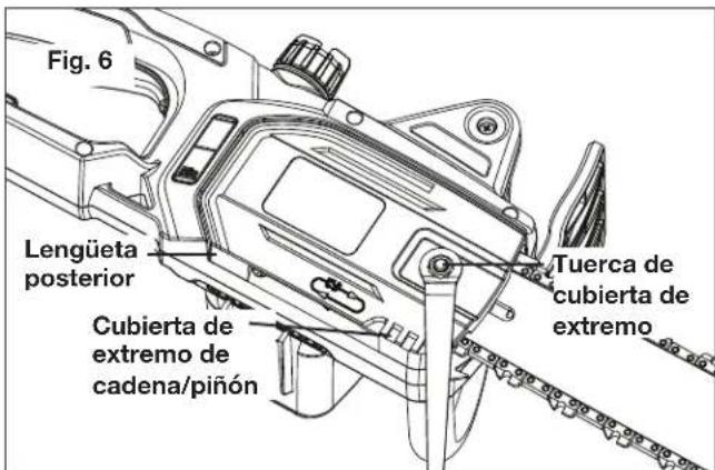 Sun Joe SWJ599E - Instalación de la barra-guía y cadena - 6