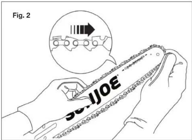 Sun Joe SWJ599E - Pose du guide-chaîne et de la chaîne - 2