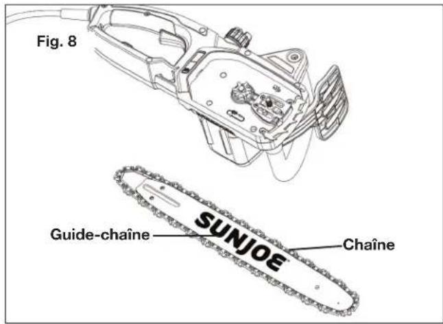 Sun Joe SWJ599E - Remplacement du guide-chaîne et de la chaîne - 1