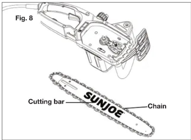 Sun Joe SWJ599E - Replacing the Guide Bar + Chain - 1