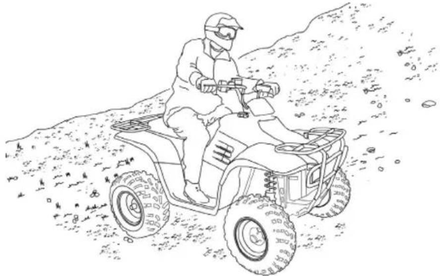 POLARIS Trail Boss Quadricycle (2006) - Conduite transversalement à la pente - 1
