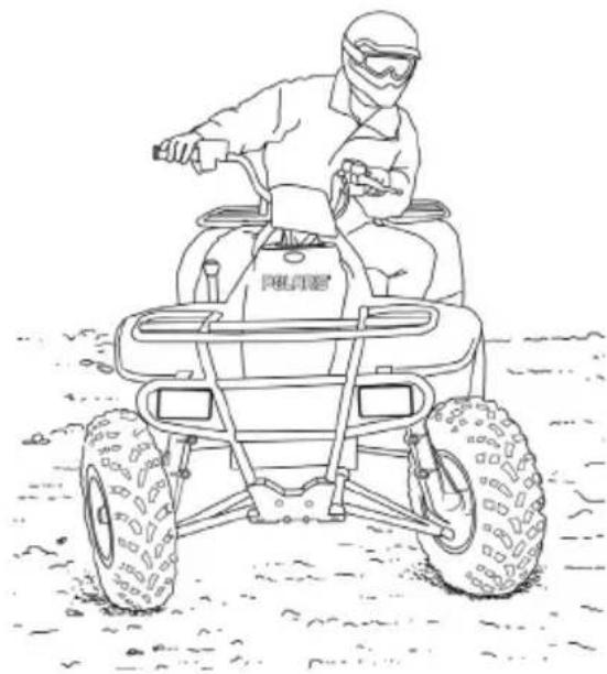POLARIS Trail Boss Quadricycle (2006) - Sécurité de conduite Virages - 1