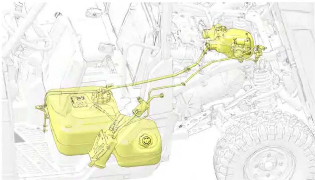 POLARIS PRO XD 4000G AWD (2021) - INSPECTION DES FUITES DE CARBURANT - 2