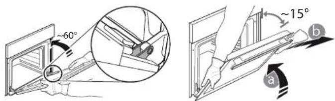 INDESIT IS67V8CHWE - ENLEVER ET RÉINSTALLER LA VITRE DE LA PORTE DU FOUR - 2