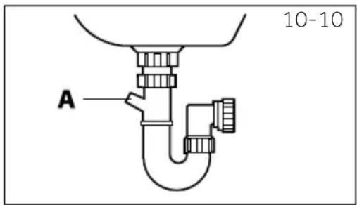 HAIER HW90B14939S8 - Afvoerslangaar wastafel aansluiting - 1