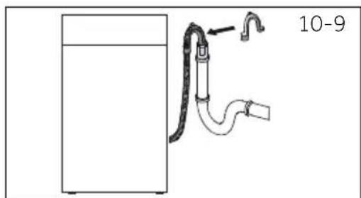 HAIER HW90B14939S8 - Tuyau de vidange au raccordement d'évacuation des eaux usées - 1