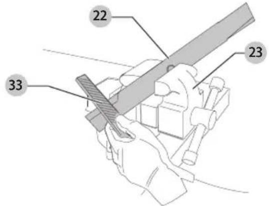 BLACK & DECKER BEMW213 - Pour aiguiser la lame dans un étau (Fig. N) - 1