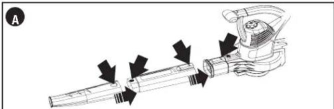 BLACK & DECKER BV3100 - ENSAMBLAJE DEL TUBO (FIGURA A) - 1