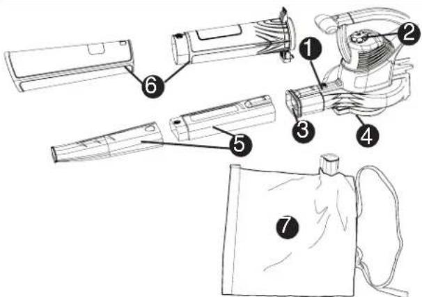 BLACK & DECKER BV3100 - COMPONENTES - 1