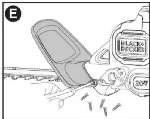 BLACK & DECKER LHT321 - Para ensamblar el cortasetos: - 2