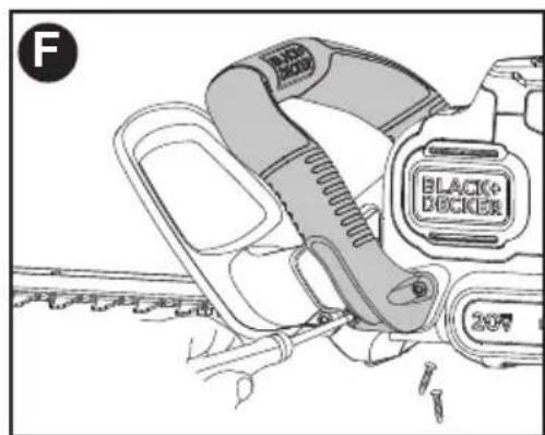 BLACK & DECKER LHT321 - Para ensamblar el cortasetos: - 3