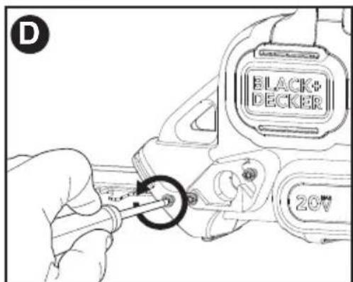 BLACK & DECKER LHT321 - FIXER LE PARE-MAIN ET L'ANSE AU TAILLE-HAIE - 1