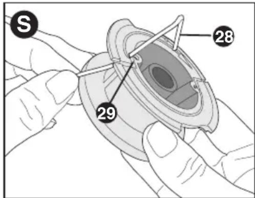 BLACK & DECKER LSTE525 - REMBOBINAGE DE LA BOBINE AVEC DU FIL EN VRAC (UTILISER UNIQUEMENT UN FIL ROND DE 1,65 MM (0,065 PO) DE DIAMÈTRE) - 1