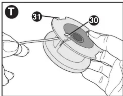 BLACK & DECKER LSTE525 - REMBOBINAGE DE LA BOBINE AVEC DU FIL EN VRAC (UTILISER UNIQUEMENT UN FIL ROND DE 1,65 MM (0,065 PO) DE DIAMÈTRE) - 2
