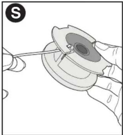 BLACK & DECKER LST140C - Pour installer le fil en vrac, suivez les étapes ci-après : - 2
